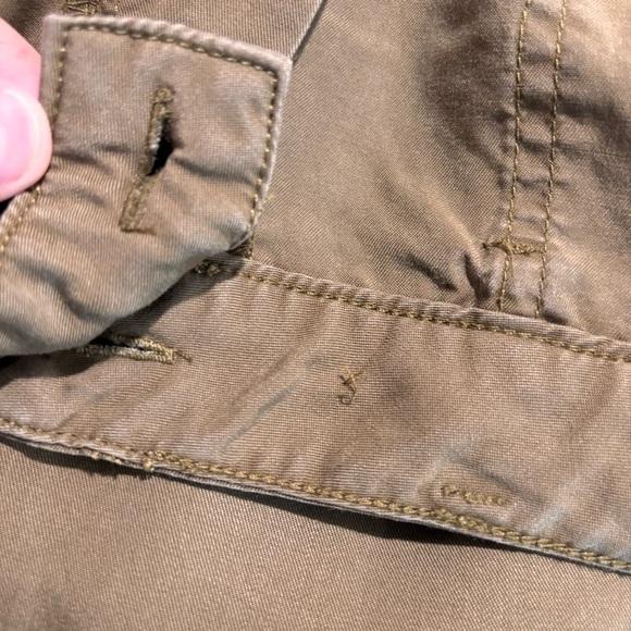 LAUREN RALPH LAUREN Sz 14 Cargo Style Slinky Fabric Olive Green Pockets Trousers - Picture 13 of 14